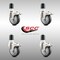 Service Caster 4 Inch 316SS Thermoplastic Rubber Swivel 1-3/4 Inch Stem Caster Set Lock Brake SCC-SS316TTLEX20S414-TPRB-134-4 - alternate 3